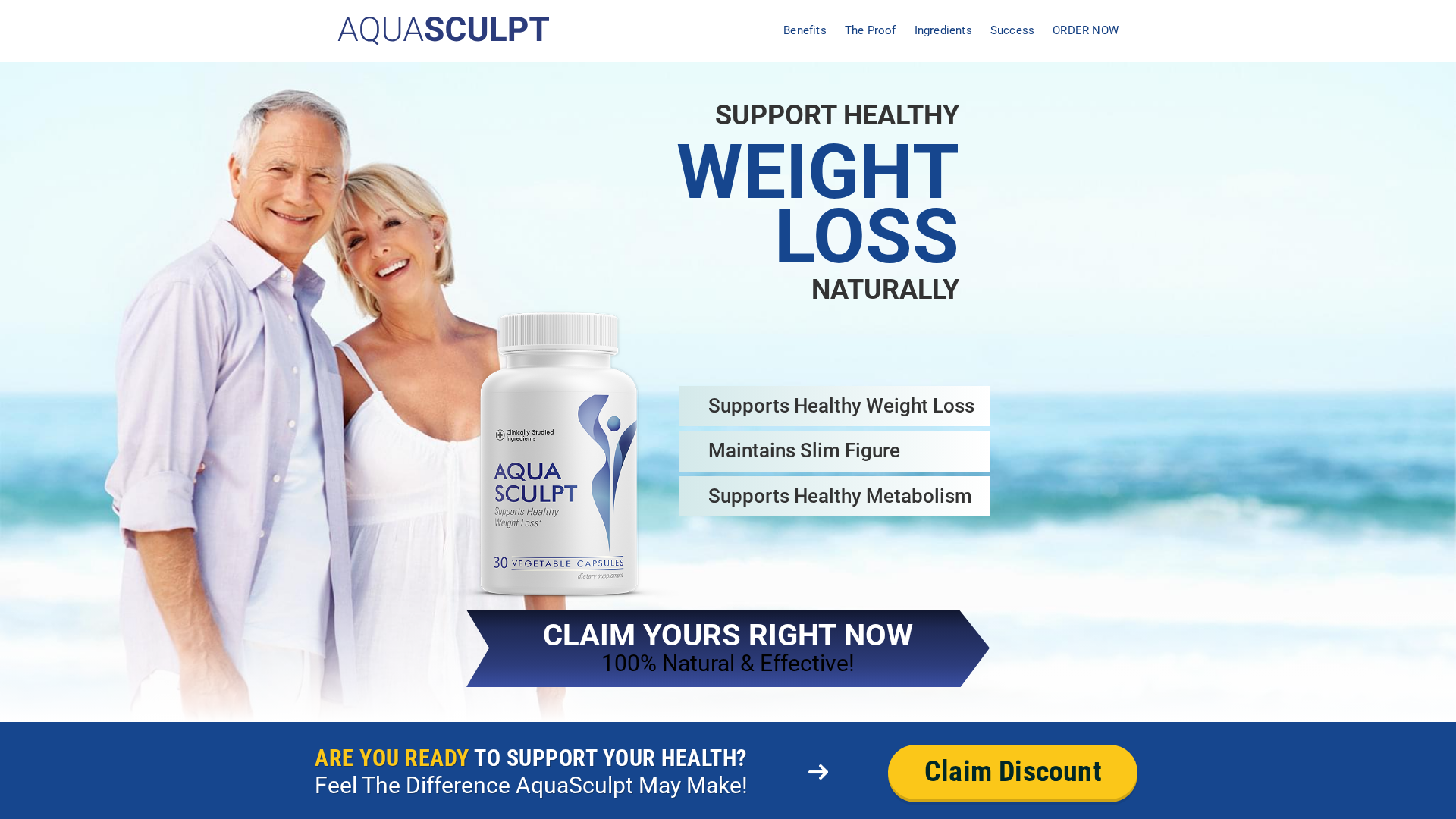 AquaSculpt review hero — weight loss supplement visual