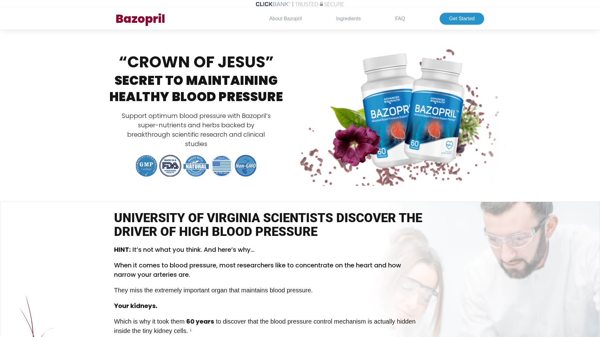 Bazopril review hero — hearing supplement visual