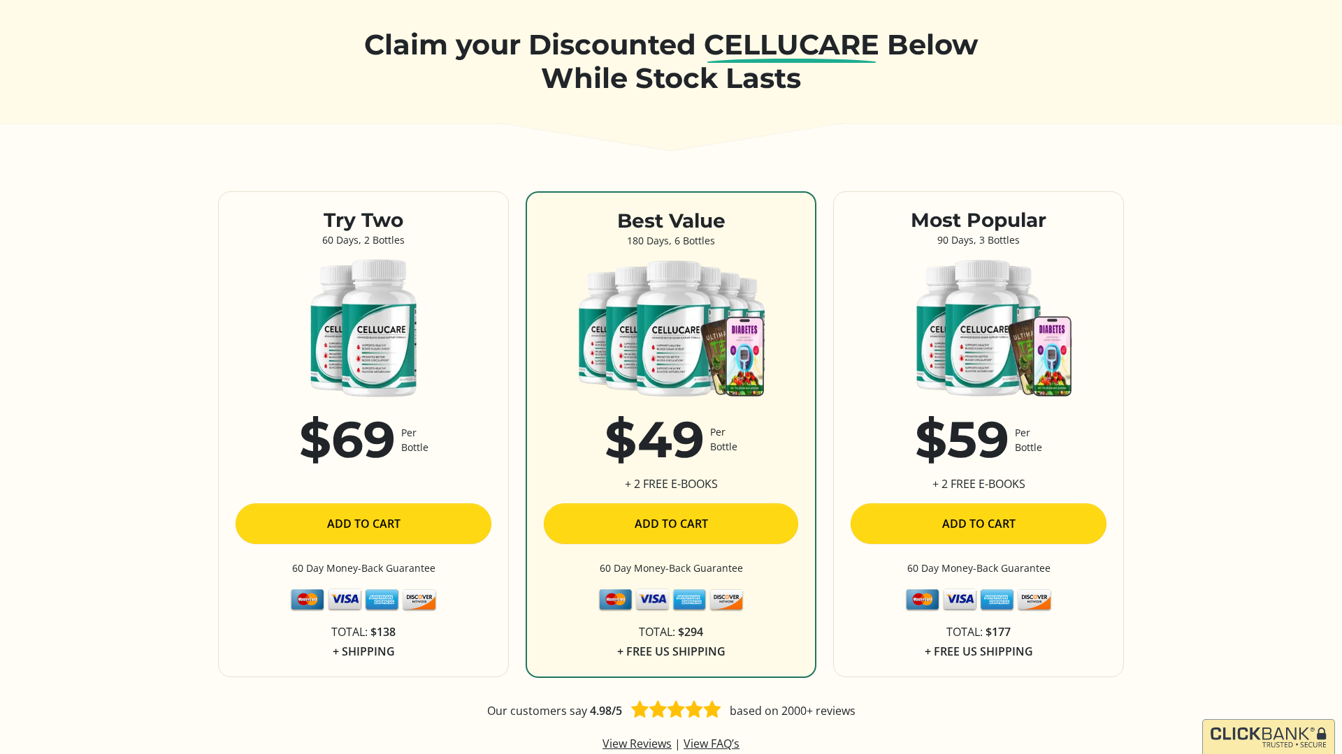 CelluCare review hero — blood sugar supplement visual