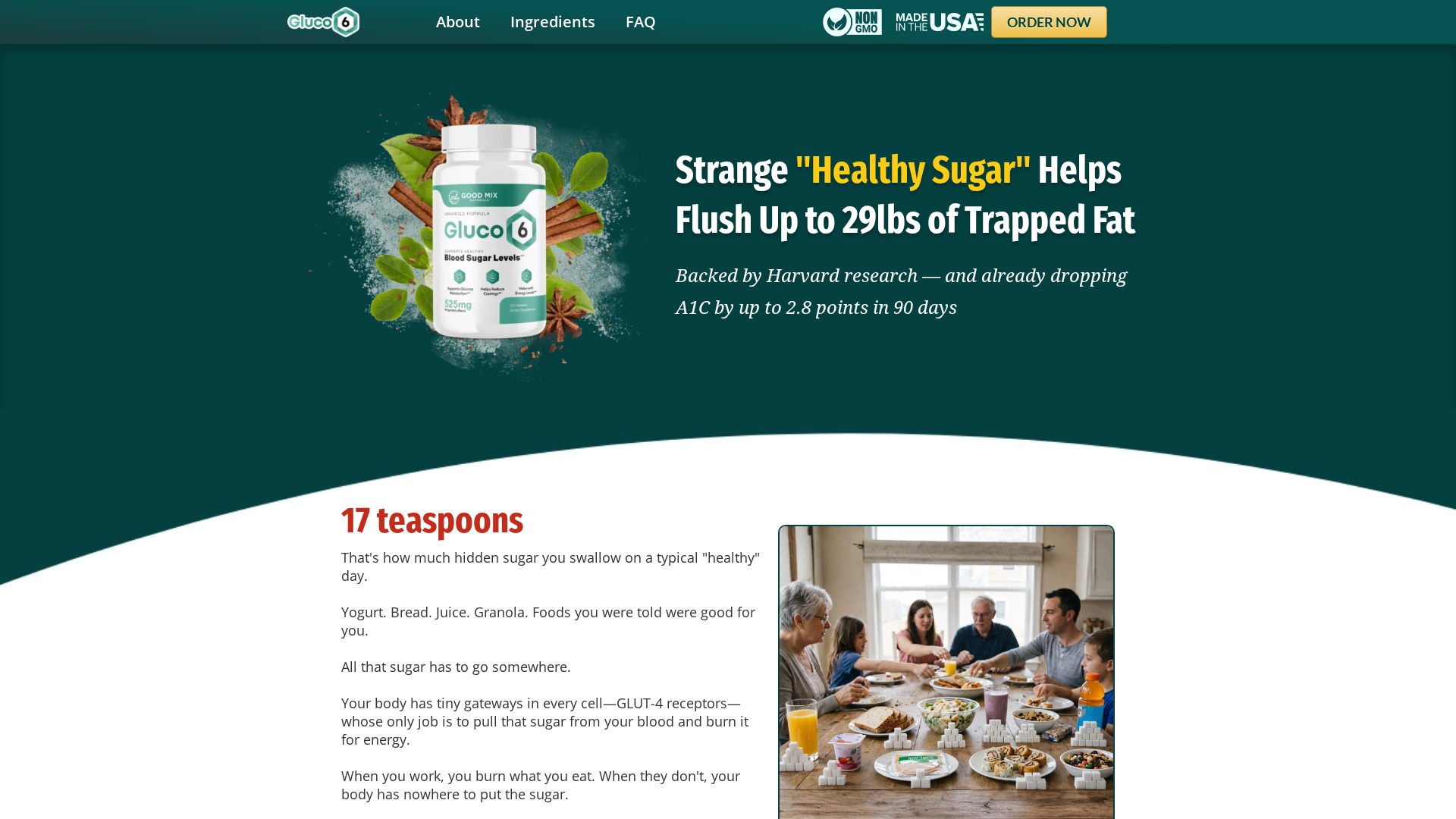 Gluco6 review hero — blood sugar supplement visual