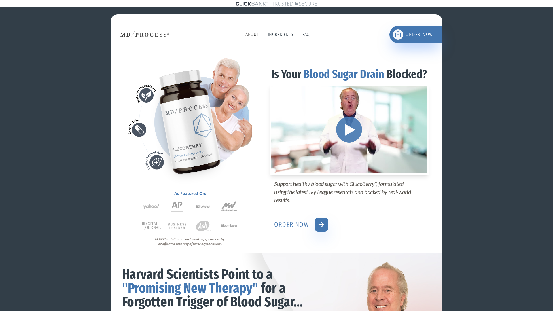 GlucoBerry review hero — blood sugar supplement visual