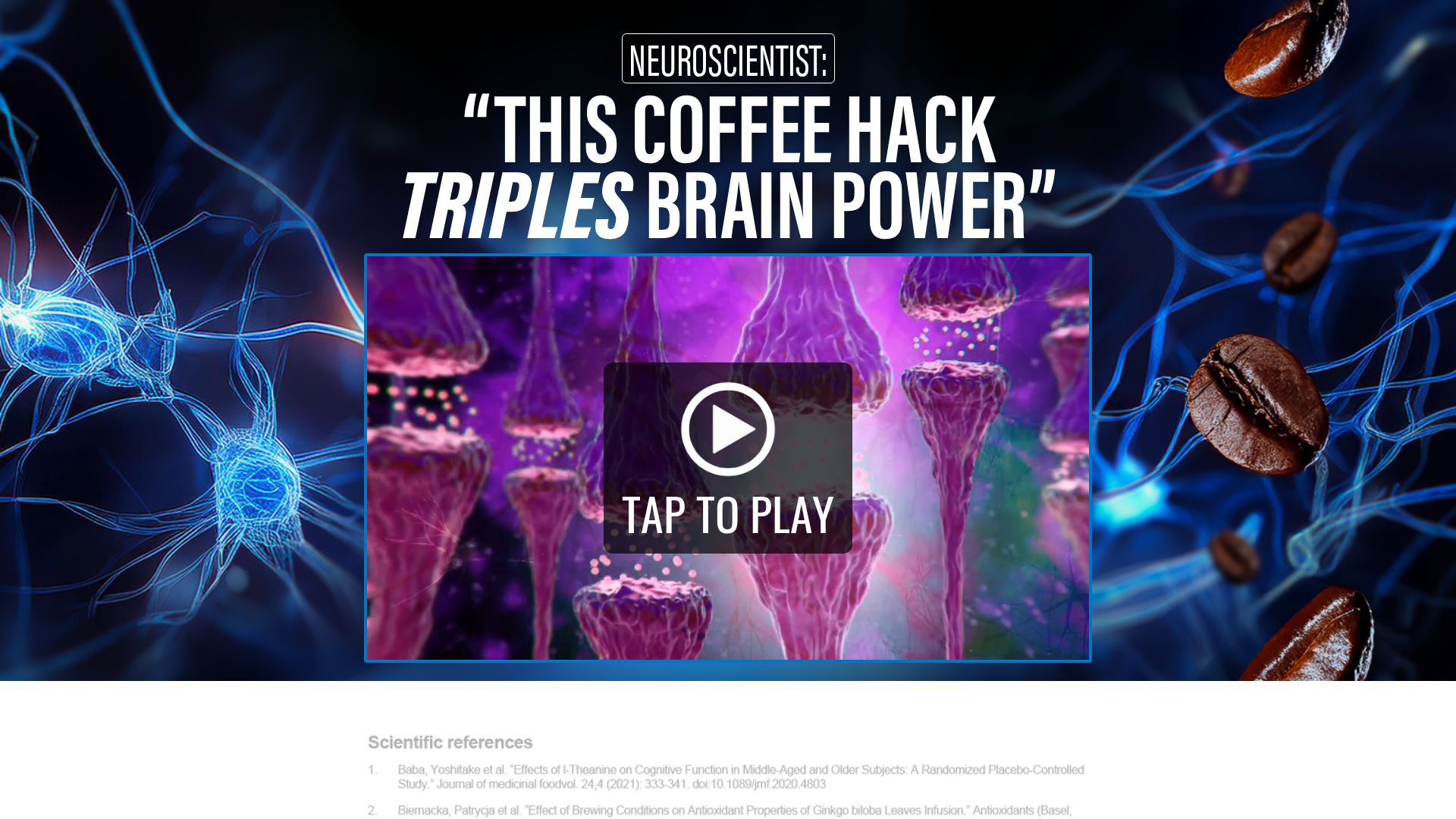 Java Brain review hero — weight loss supplement visual