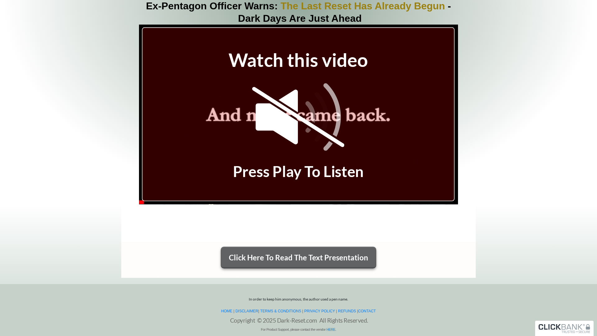 New Survival Offer: Dark Reset review hero — weight loss supplement visual