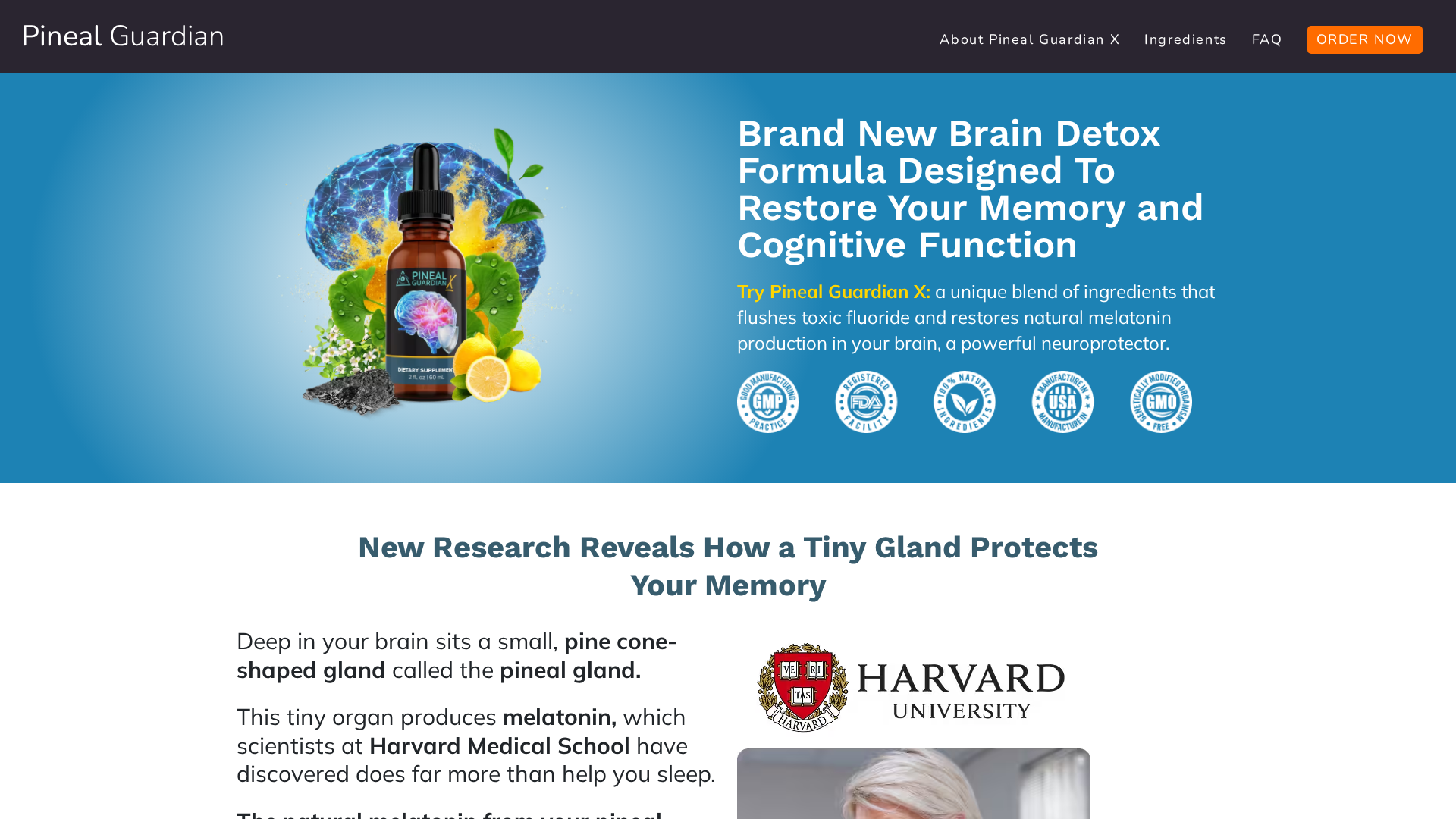 Pineal Guardian X – Brand New 2026 Copy & Lead | Top Brain Offer EPC review hero — brain supplement visual
