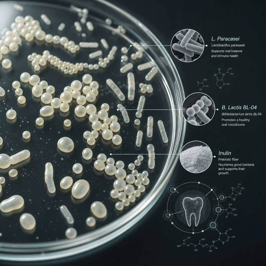 Oral microbiome probiotic strains scientific composition
