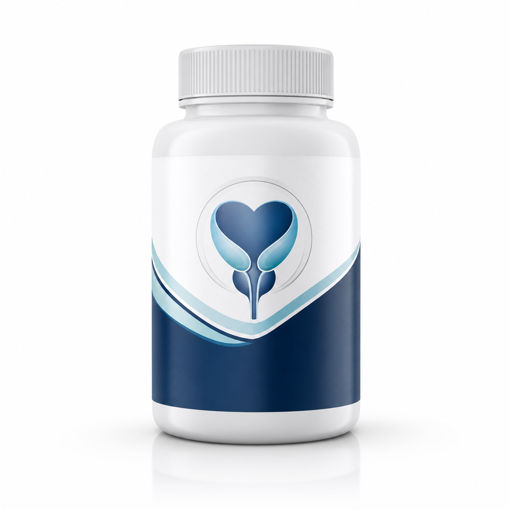 Prosta Peak supplement bottle on white seamless background