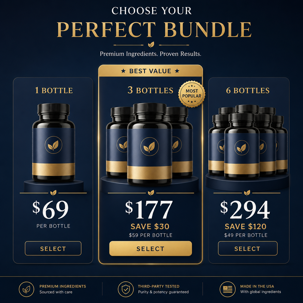 Prosta Peak pricing tiers — 1, 3, and 6 bottle bundles