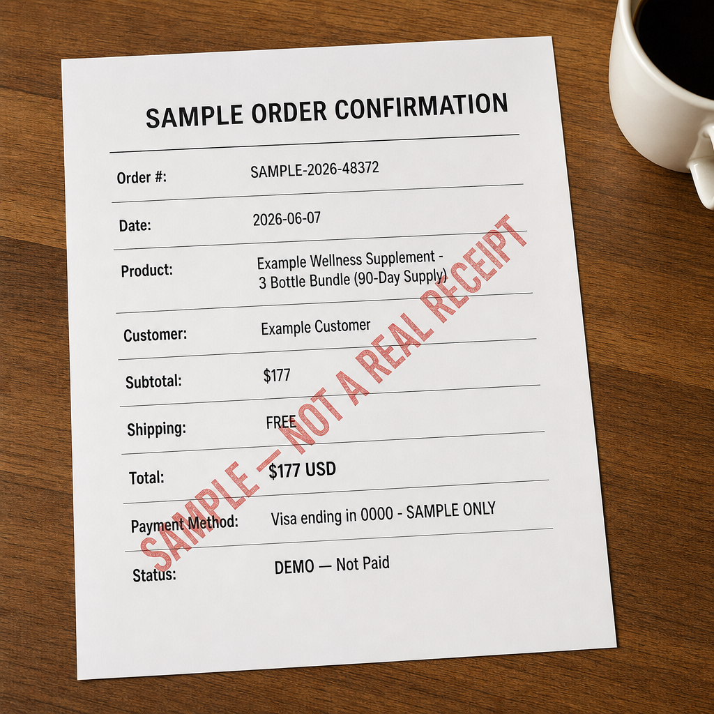 ClickBank ProstaVive order confirmation receipt
