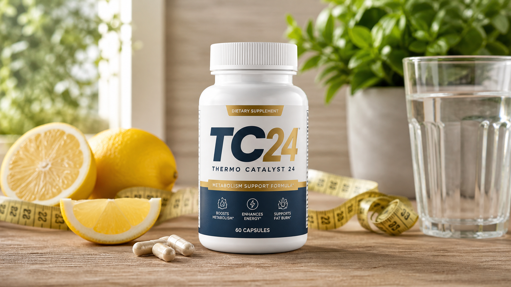 TC24 review hero — weight loss supplement visual