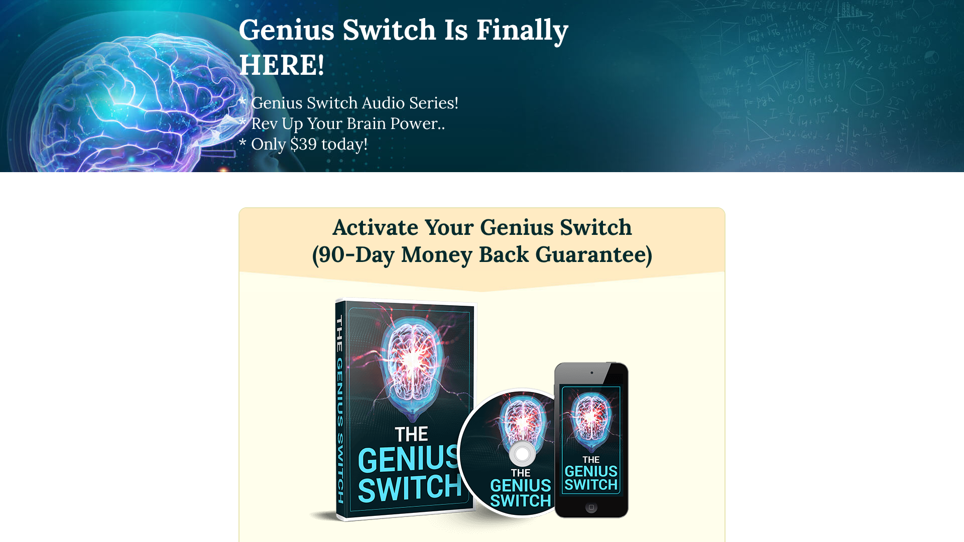 The Genius Switch review hero — default supplement visual