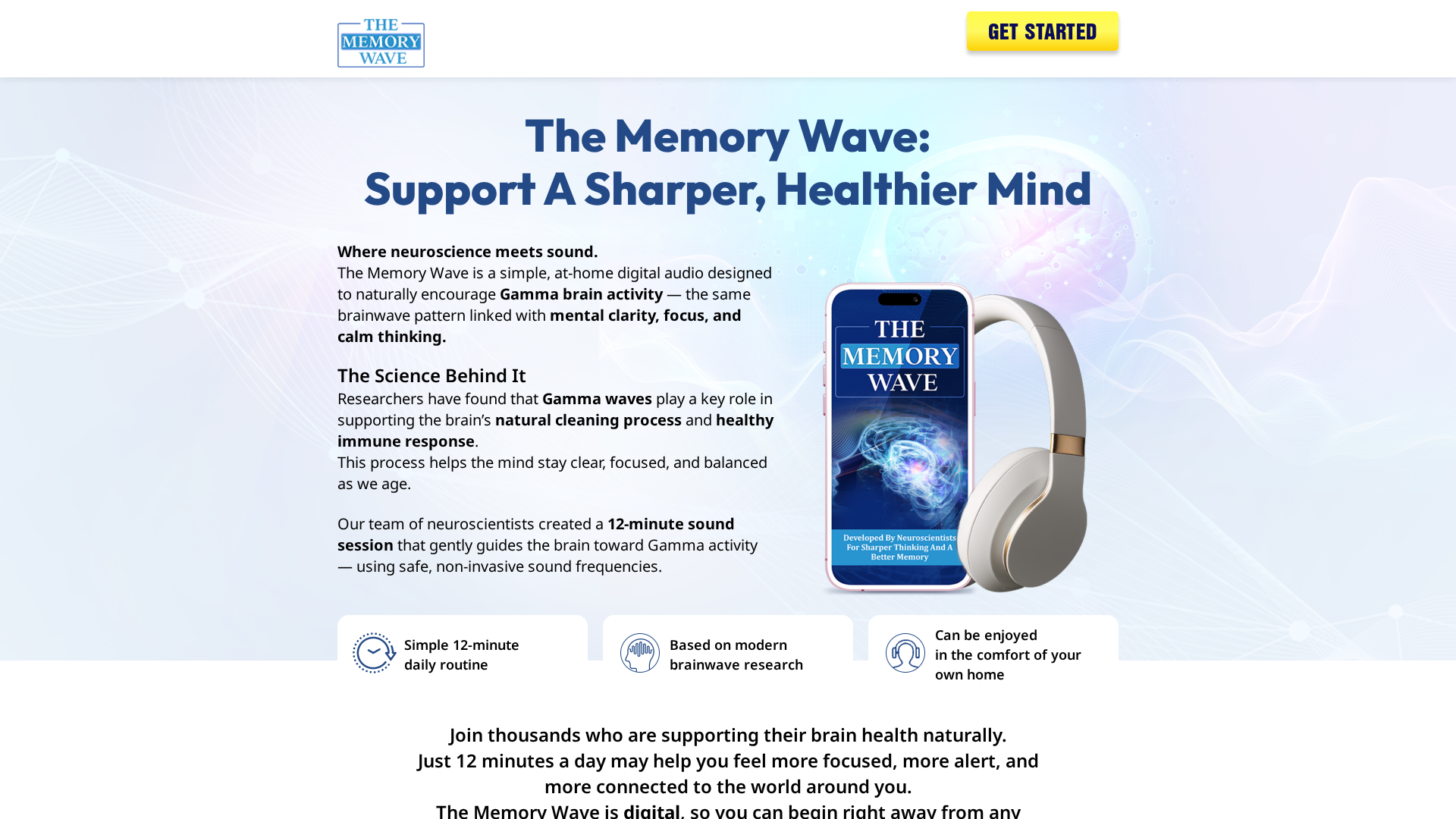 The Memory Wave review hero — brain supplement visual