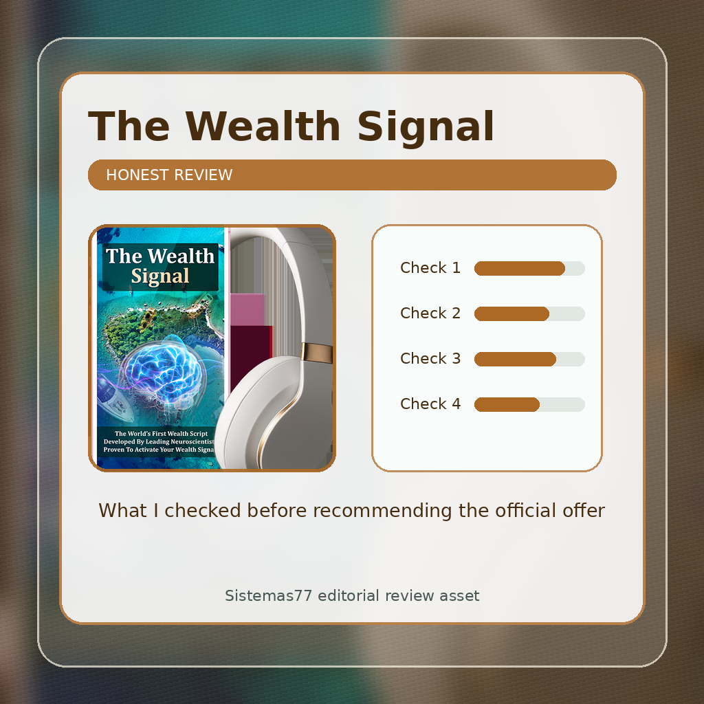 The Wealth Signal review hero — weight loss supplement visual